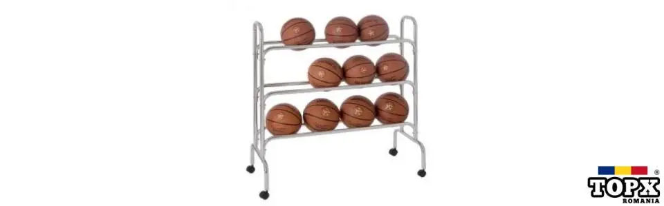 Stativ pentru mingi, cu 4 roti