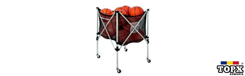 Carucior pentru mingi pliabil, din nailon