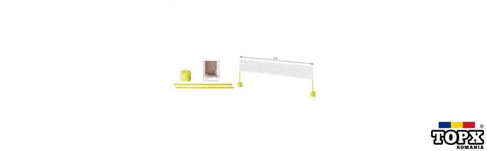 Set badminton, volei si mini-tenis, cu stalpi reglabili