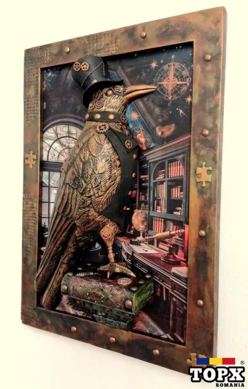 Raven, the trues keeper. Deținătorul adevărurilor. tablou 3d unicat