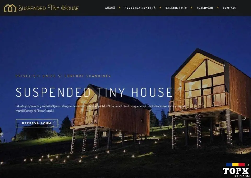 Suspended Tiny House - cazare suspendată cu vedere spre Bucegi și Piatra Craiului