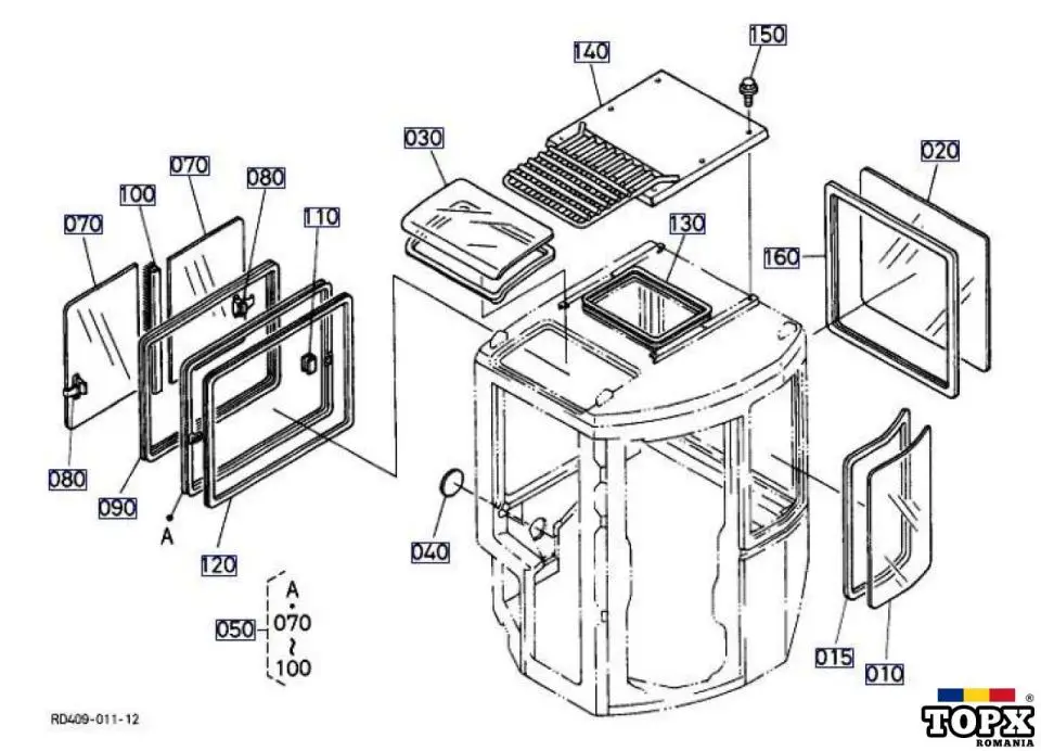 Geamuri , parbrize , lunete pt utilaje de constructii