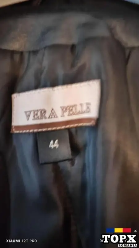 Haina piele lunga, dama , mărimea 44, cu gluga, noua