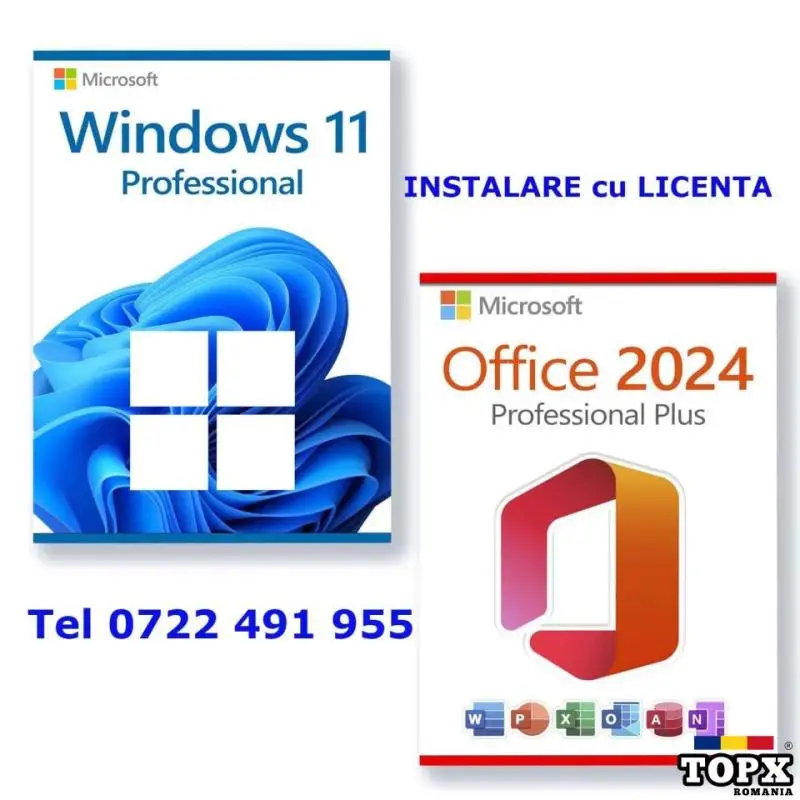 Instalare WINDOWS 11*10 Licenta Office 2024 Drivere la domiciliul clientului