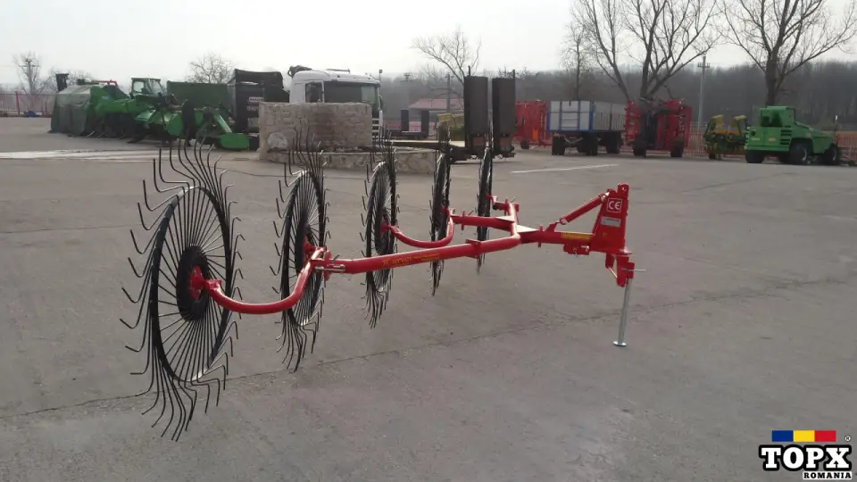 Greblă de adunat fân cu 5 rotoare - 4