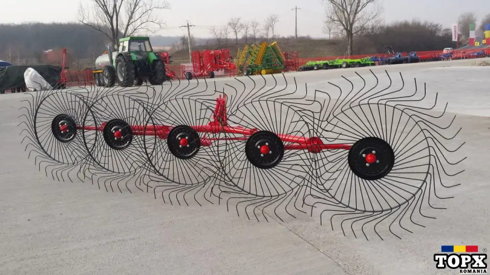 Greblă de adunat fân cu 5 rotoare - 5