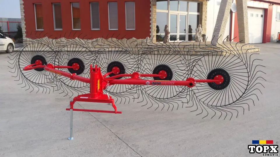 Greblă de adunat fân cu 5 rotoare - 6