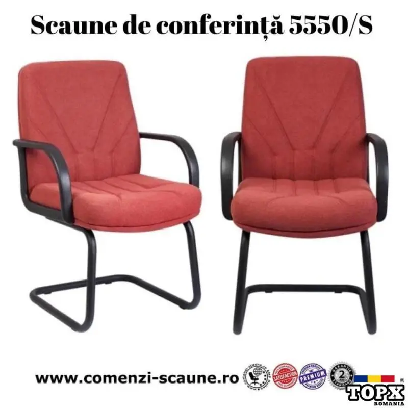 Scaune de conferință 5550/S pe stofă diverse culori - 2