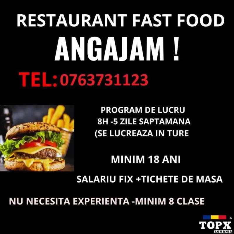 Căutăm lucrător lucratori in bucatarie/casieri