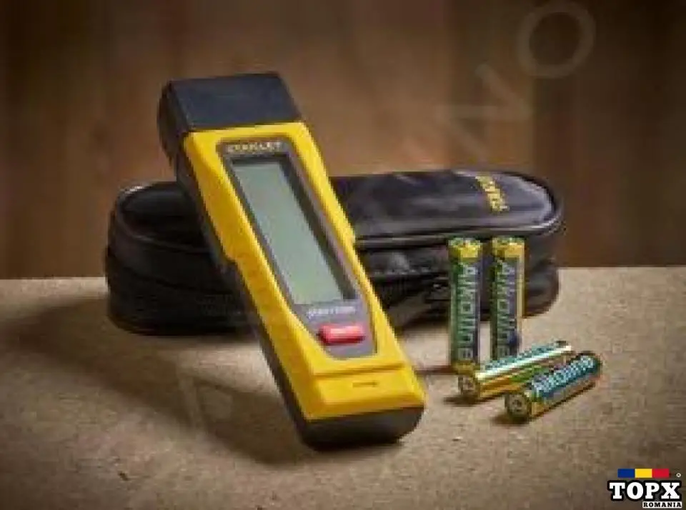 Tester de umiditate Stanley, masurare umiditate lemn si cladiri, ecran LCD, 6% - 44%, 0,2% - 2,0% - 2