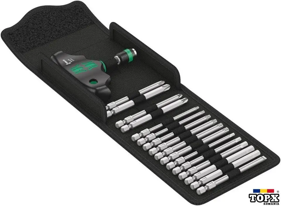 Wera KK400-Set profesional 17 pcs,surubelnita maner T,biti lungi,sigilat - 3