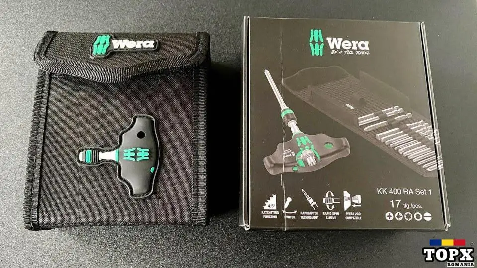 Wera KK400-Set profesional 17 pcs,surubelnita maner T,biti lungi,sigilat - 24