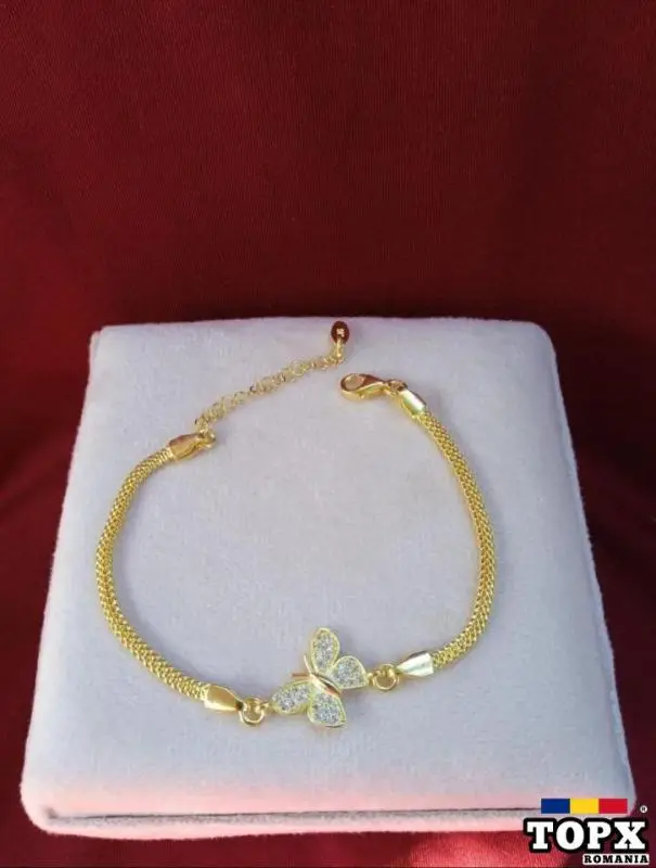 Brățări 15+4cm din argint placat cu aur 14k