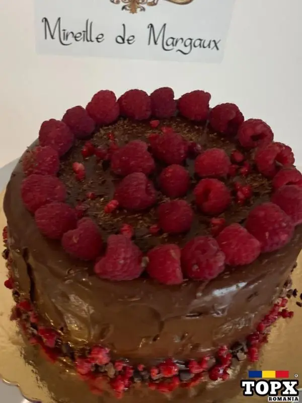 Tort Vegan Cu Zmeură și Ciocolată - Mireille de Margaux