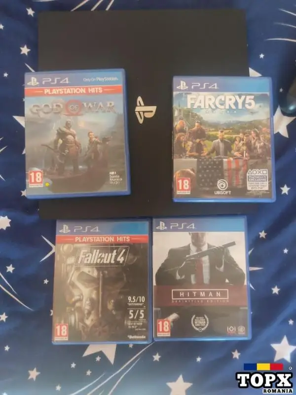 PS 4 ,2manete,7 jocuri