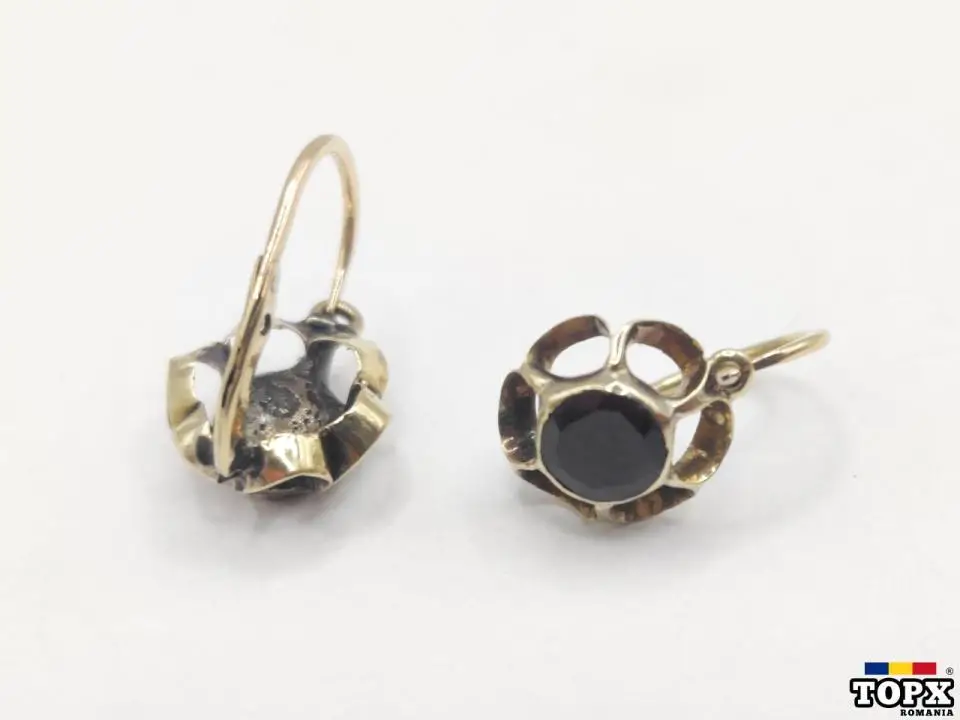 Cercei din Aur de 14K cu Onix