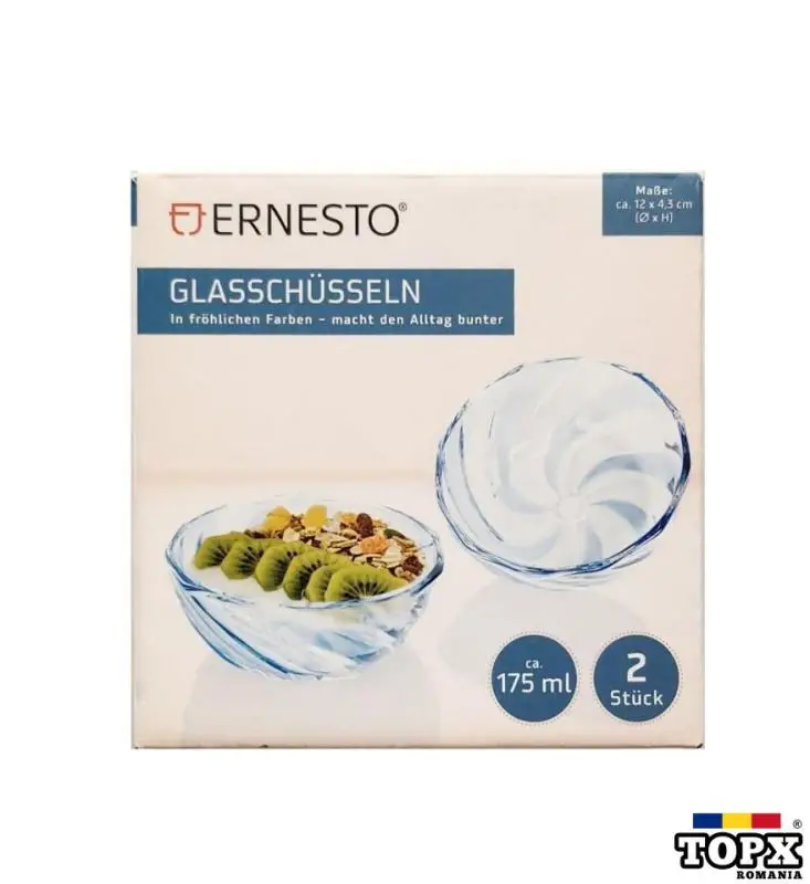 Set 2 boluri de servire din sticla - SIGILAT