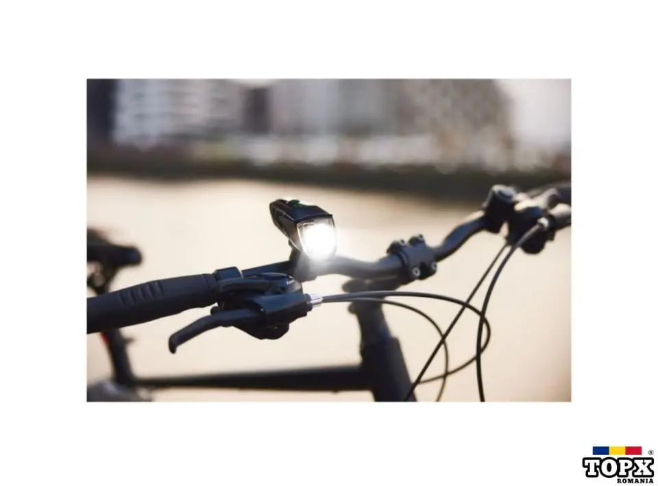 Set lumini bicicleta, far si stop, cu acumulator intern lithiu-ion - NOU