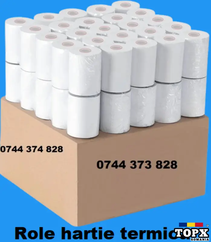 Role hartie imprimante B2B bonuri, pos-uri, retail, logistica,  medicale, in diverse tipodimensiuni.