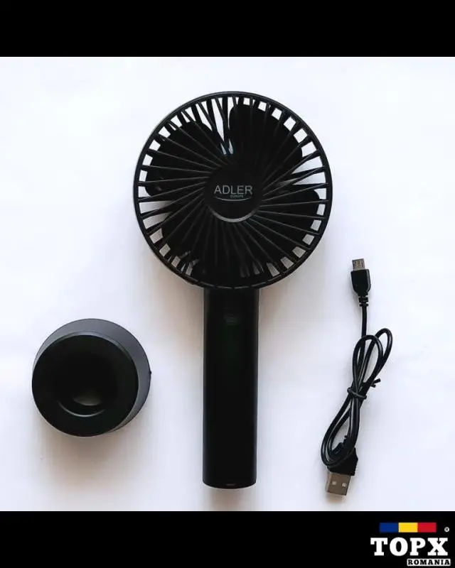 Ventilator portabil Adler, 9cm, incarcare USB
