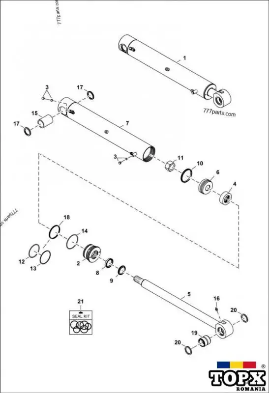 Kit garnituri cilindru hidraulic Caterpillar