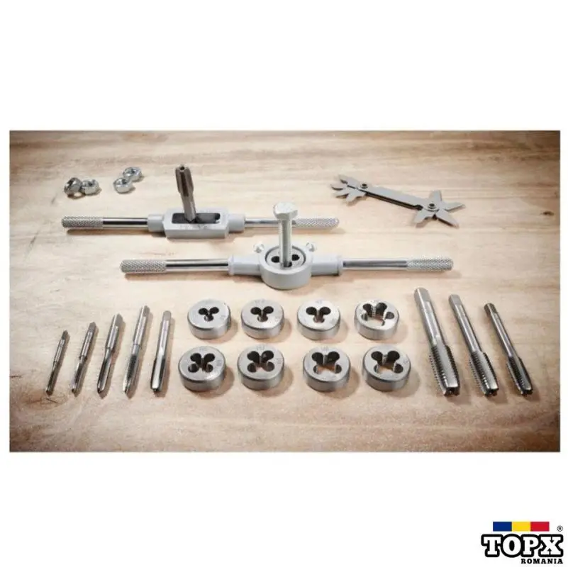 Trusa filiere si tarozi, pentru filete interne si externe - NOU