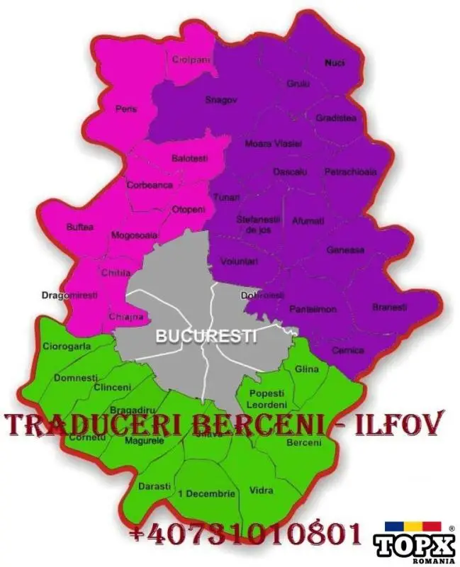 Traducatori Ilfov - Berceni - Otopeni - Buftea - Bucurestii Noi - Chiajna