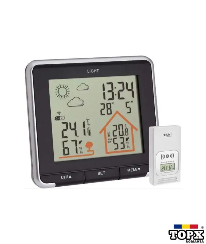 Statie meteo wireless LIFE TFA, cu transmitator wireless extern inclus - NOU