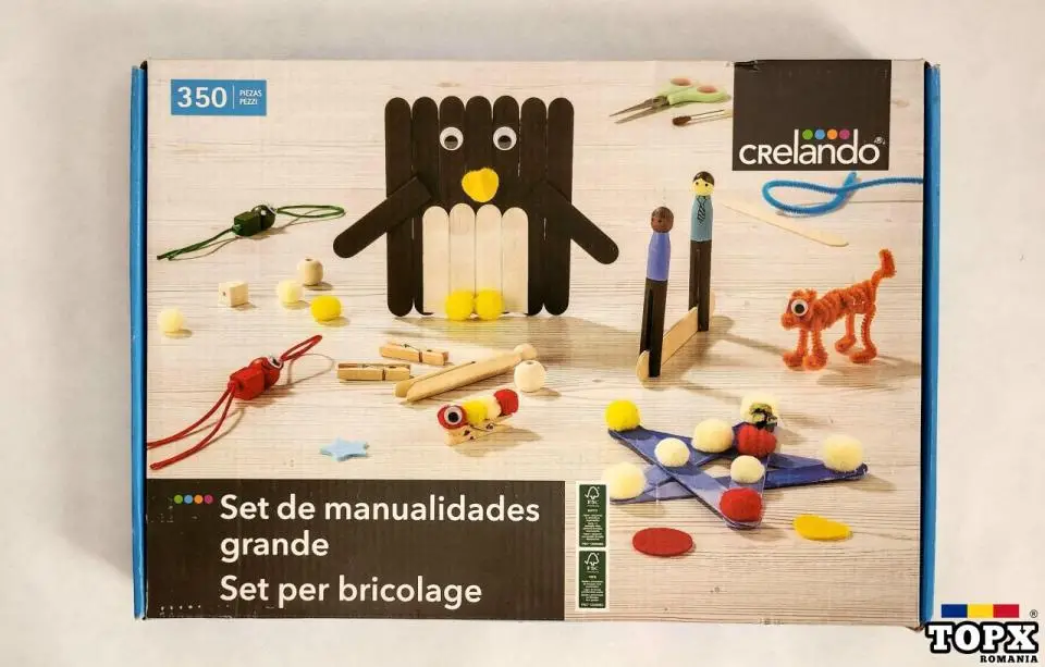 Set creativ cu 350 de piese pentru Copii Arts and Crafts
