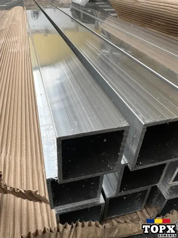 Teava rectangulara de aluminiu