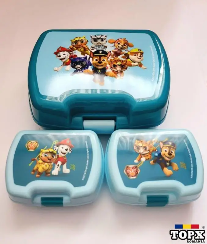Set 3 caserole pentru pachet pranz scoala Paw Patrol - SIGILAT