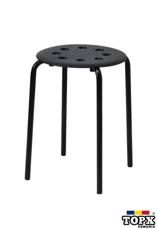 Taburet demontabil din plastic, cu picioare din metal - NOU