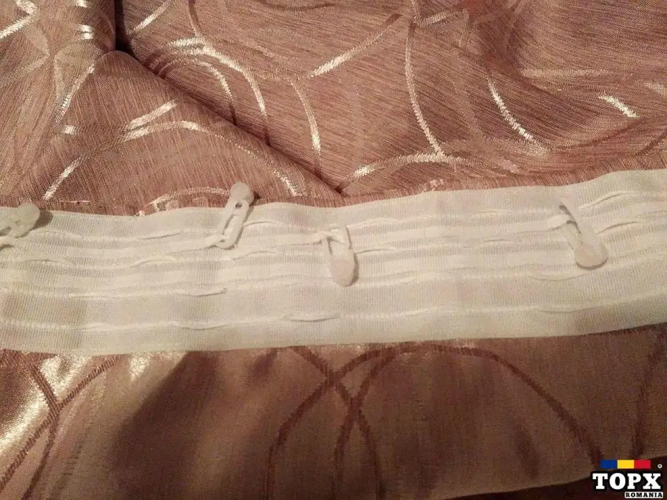 Draperie cortina tivuita cusuta cu rejansa si agatatori - 5