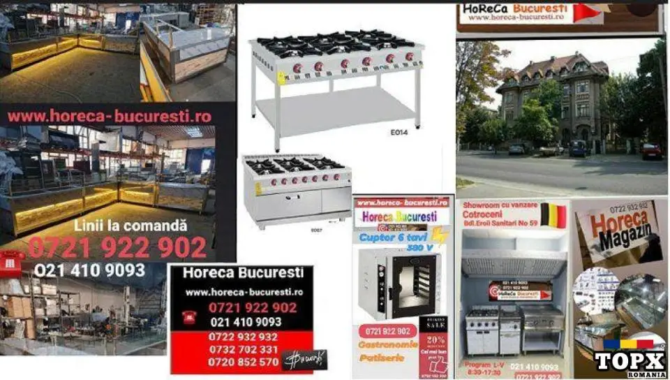 Horeca Bucuresti LINII Autoservire Vitrine CALDE si Vitrine RECI