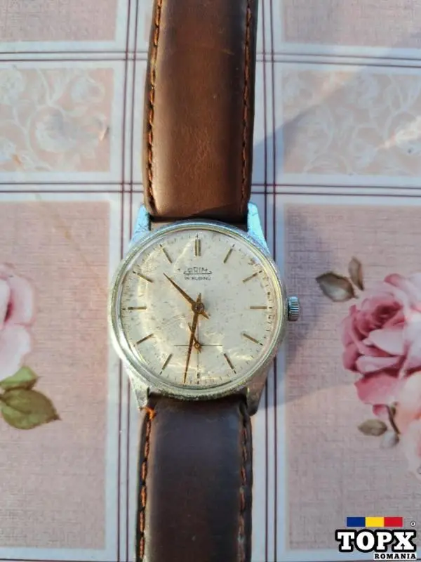 ceas vintage, PRIM, 15 rubine, made in Cehoslovacia, anii 50-60,