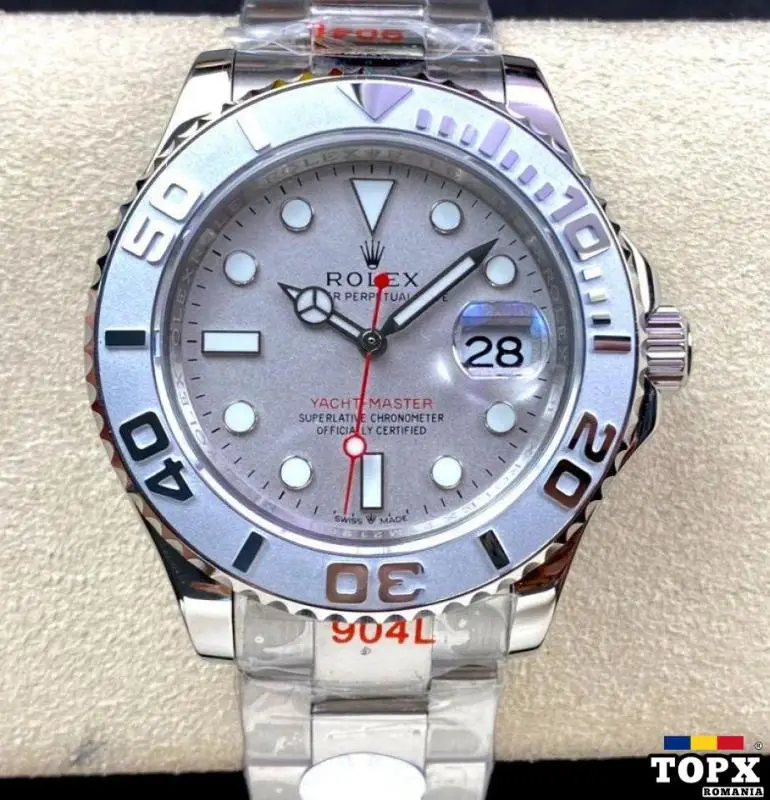 ROLEX Oyster Perpetual Yacht Master Date Steel 40mm Grey Light/Platinum Color