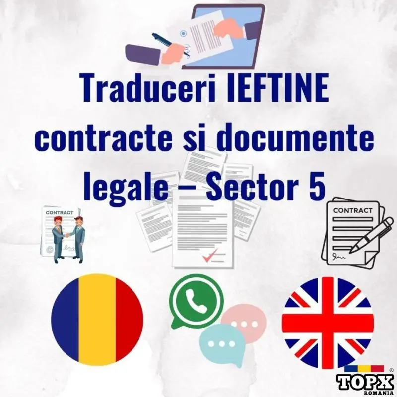 Traduceri online engleza romana contracte si documente legale – Sector 5