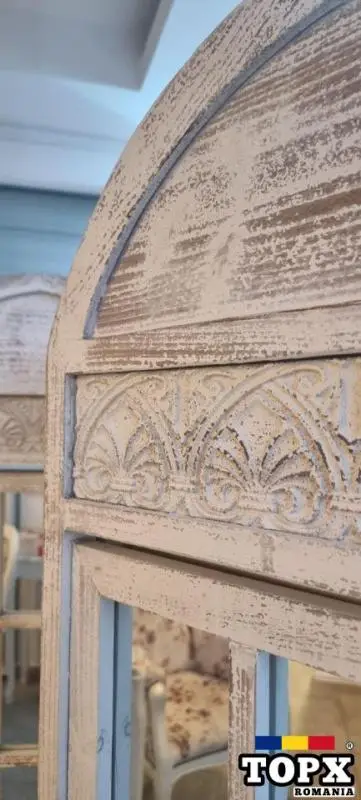 Paravan Vintage Oglinzi Lemn Masiv - 3