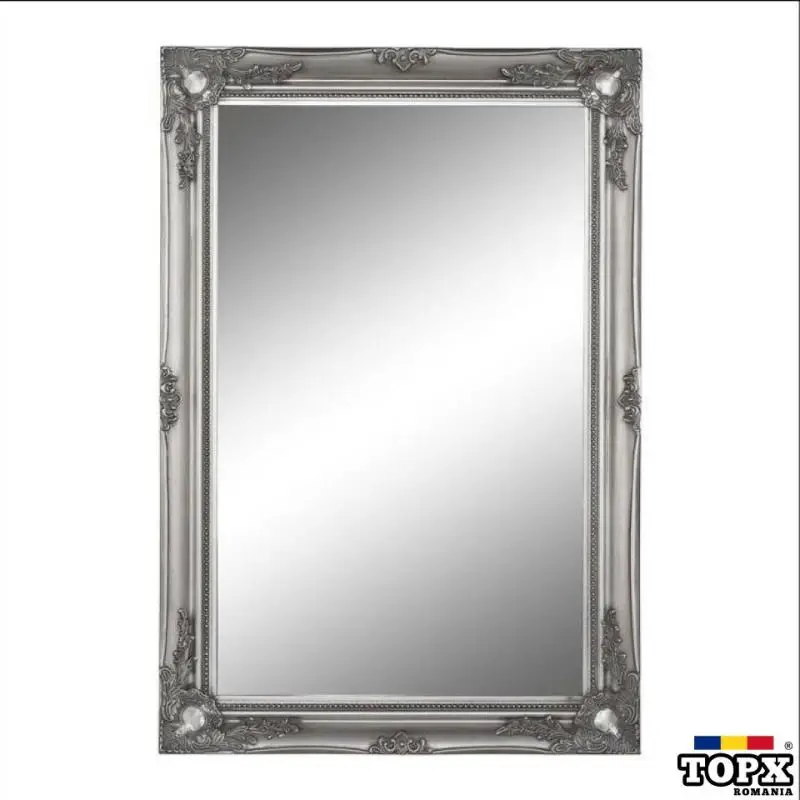 Oglinda Decorativa Retro Vintage Argintie si Aurie 64 x 94 cm