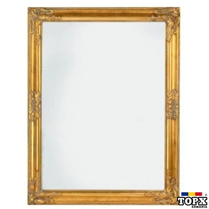 Oglinda Decorativa Retro Vintage Argintie si Aurie 64 x 94 cm - 2