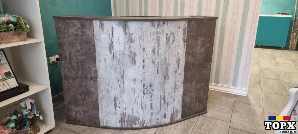 Receptie Semirotund Retro Vintage Lemn Masiv - 3