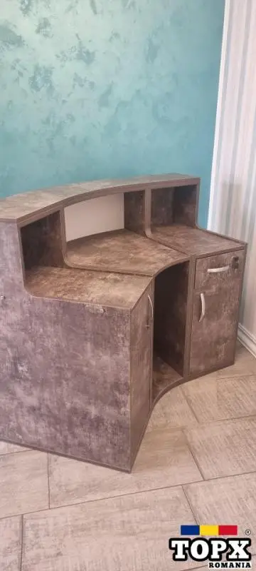 Receptie Semirotund Retro Vintage Lemn Masiv - 13