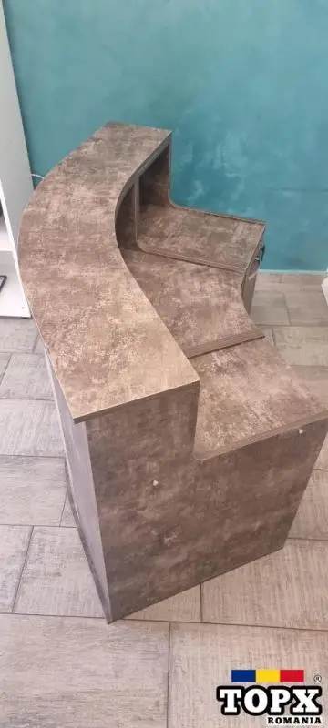 Receptie Semirotund Retro Vintage Lemn Masiv - 14