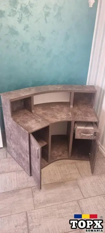 Receptie Semirotund Retro Vintage Lemn Masiv - 16