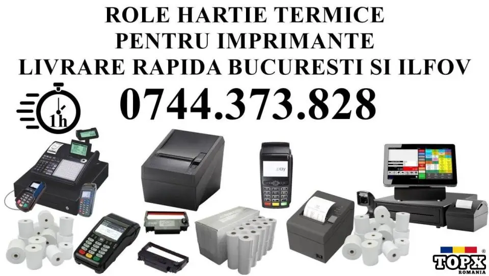 Rola hartie bonuri, chitante, facturi  – gama diversificata
