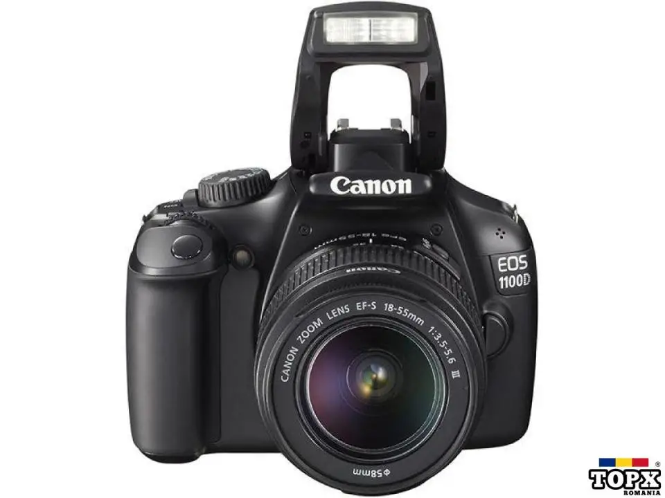 Aparat Foto Canon EOS 1100D + Geantă + Încărcător + Baterie + Cablu Date + Card MicroSD 8 GB