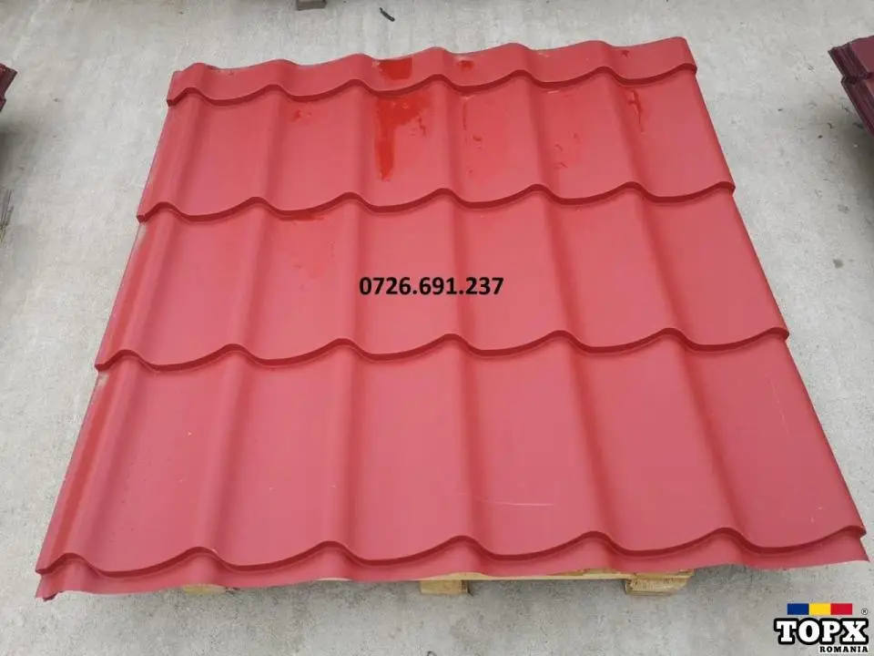 Promotie toamna - iarna tabla cutata colorata si tigla metalica 0.30mm - 0.50mm