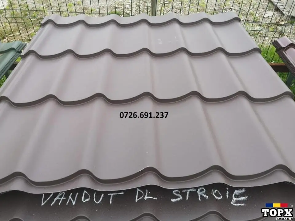 Promotie toamna - iarna tigla metalica mat - lucios 0.50mm grosime