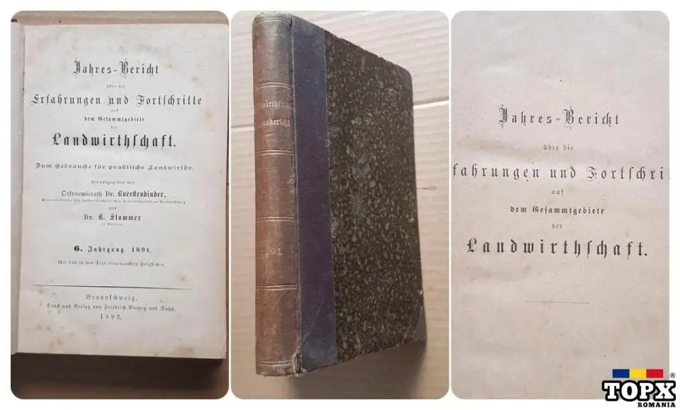 G766-I- Editie veche Germania 1891-1992 Carte Tehnica Agricultura- Raport anual.