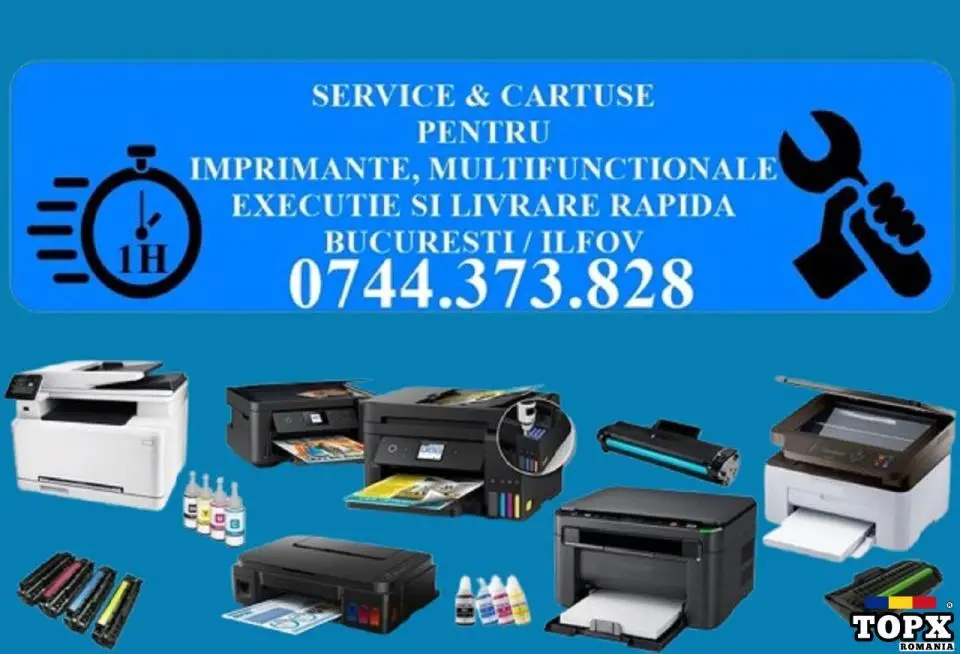 Reparații imprimante Sector 2 – Service rapid B2B București Ilfov